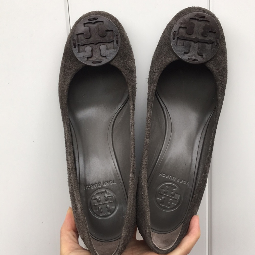 Tory Burch sally gray wedge heel size 7